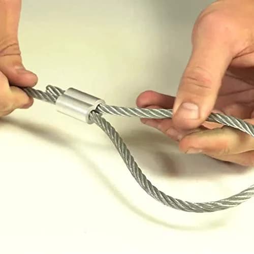 HIGOOD 1/16 Cable Ferrule 200PCS | Aluminum Crimp Loop Sleeve for Wire Rope, Strong & Easy to Install thumbnail 5