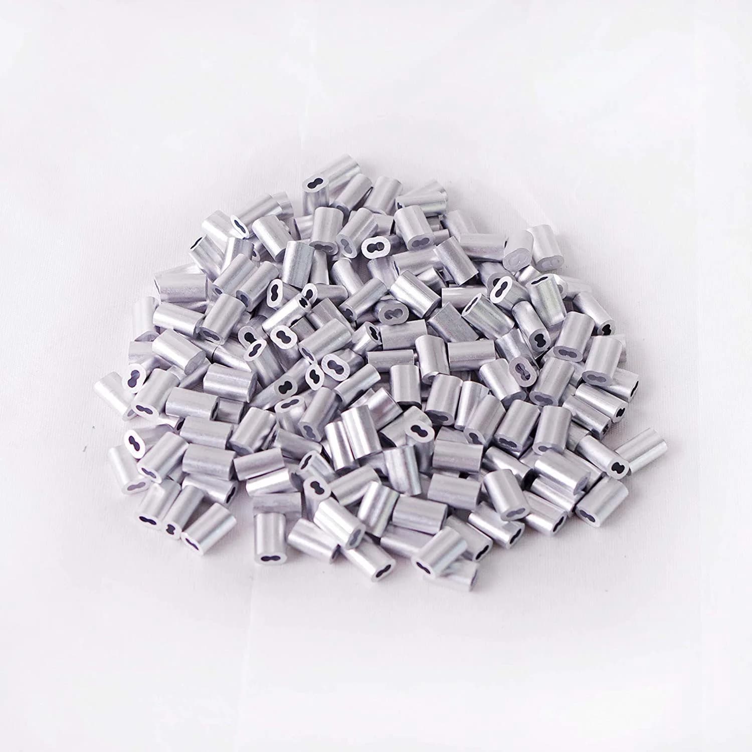 HIGOOD 1/16 Cable Ferrule 200PCS | Aluminum Crimp Loop Sleeve for Wire Rope, Strong & Easy to Install - main product image