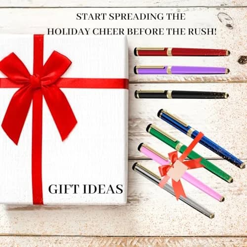 Dryden Designs Fine Nib Fountain Pen - Black - 0.5mm Line Size | Smooth Elegant Writing with 24 Ink Cartridges thumbnail 5