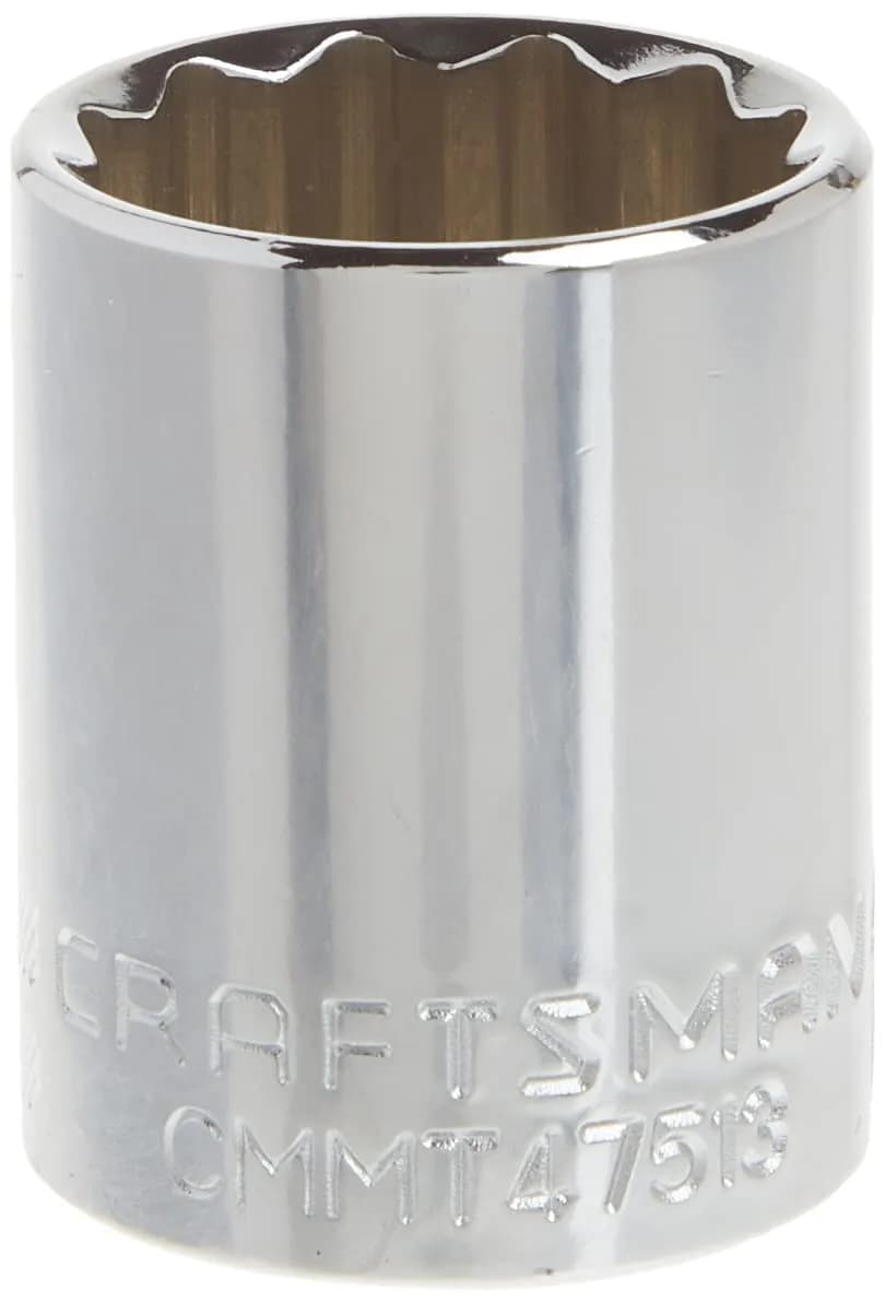 CRAFTSMAN Shallow Socket, SAE, 1/2-Inch Drive, 15/16-Inch, 12-Point | Rust-Resistant, Large Markings