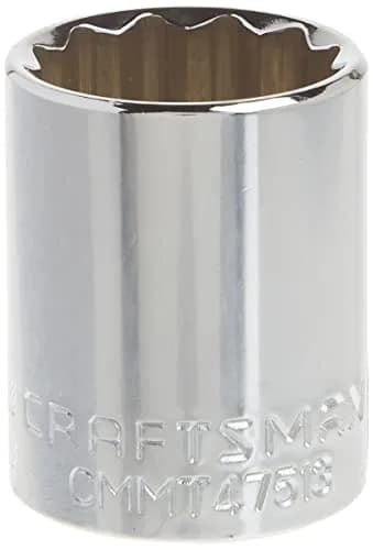 CRAFTSMAN Shallow Socket, SAE, 1/2-Inch Drive, 15/16-Inch, 12-Point | Rust-Resistant, Large Markings thumbnail 1