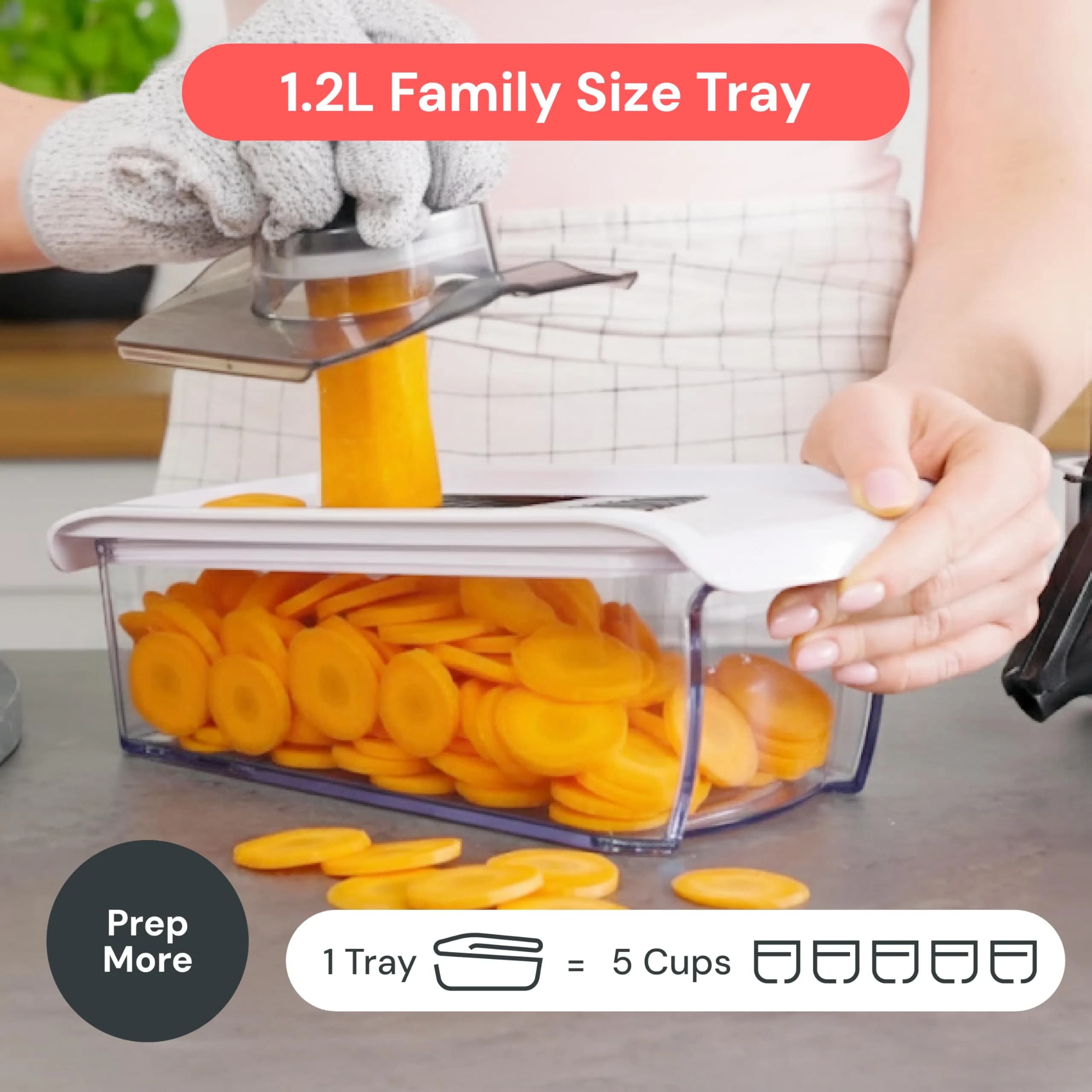 Fullstar 6-in-1 Mandoline Slicer & Grater Set (White) | 6 Interchangeable Blades for Slicing, Grating, Spiralizing - view 6