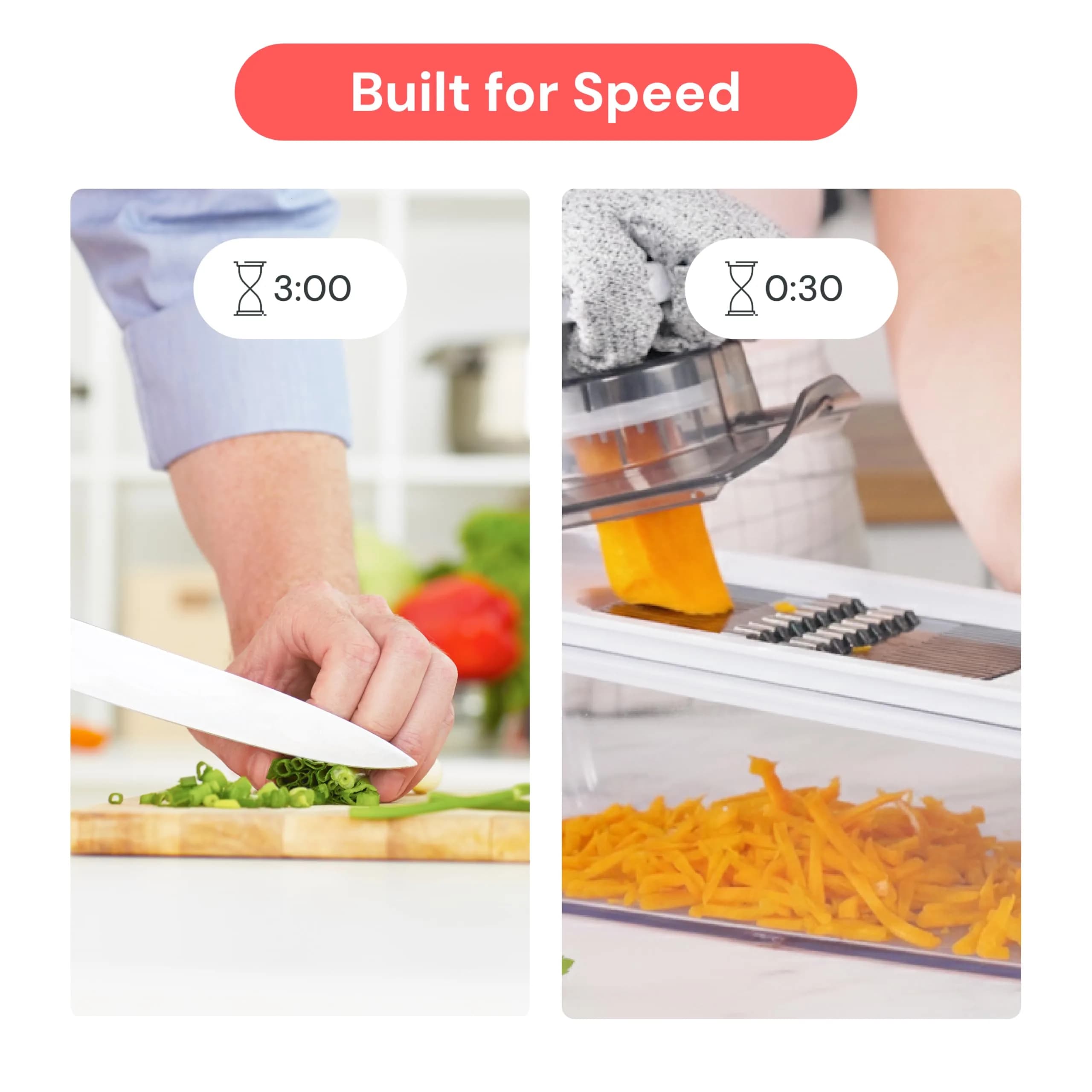 Fullstar 6-in-1 Mandoline Slicer & Grater Set (White) | 6 Interchangeable Blades for Slicing, Grating, Spiralizing - view 3