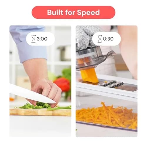 Fullstar 6-in-1 Mandoline Slicer & Grater Set (White) | 6 Interchangeable Blades for Slicing, Grating, Spiralizing thumbnail 3