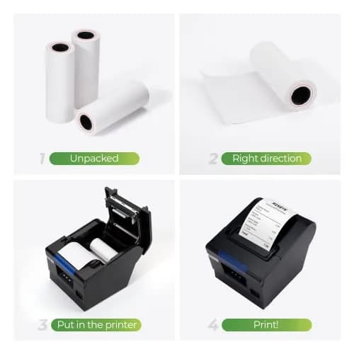 MUNBYN Thermal Receipt Paper 80mm x 50mm (3 1/8" x 19.6ft) - 50 Rolls | BPA-Free, Smooth Print thumbnail 5