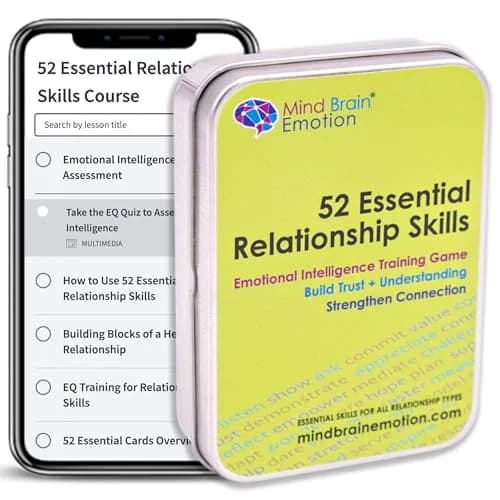 Mind Brain Emotion 52 Essential Emotional Intelligence Training Card Game | 3"x4" Tin Case thumbnail 1