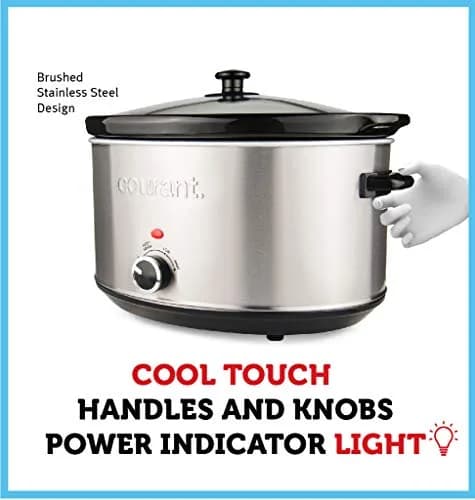 Courant Slow Cooker Crock 8.5 Quart | Dishwasher Safe, Stainless Steel thumbnail 3