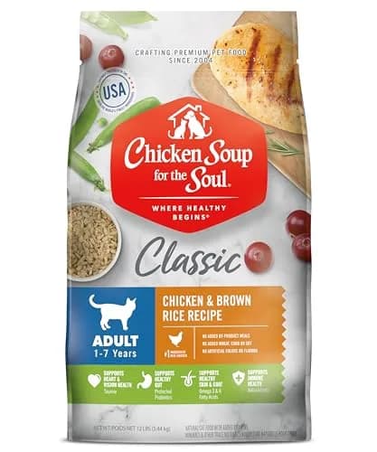 Chicken Soup for the Soul All Natural Premium Adult Dry Cat Food 12lb | Supports Heart, Gut & Immune Health thumbnail 1