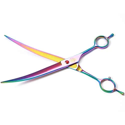 Moontay 8" Professional Dog Grooming Scissors Set of 5 with Pet Comb & Bag | Sharp, Ergonomic & Hand Forged thumbnail 6