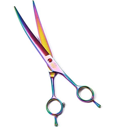 Moontay 8" Professional Dog Grooming Scissors Set of 5 with Pet Comb & Bag | Sharp, Ergonomic & Hand Forged thumbnail 2