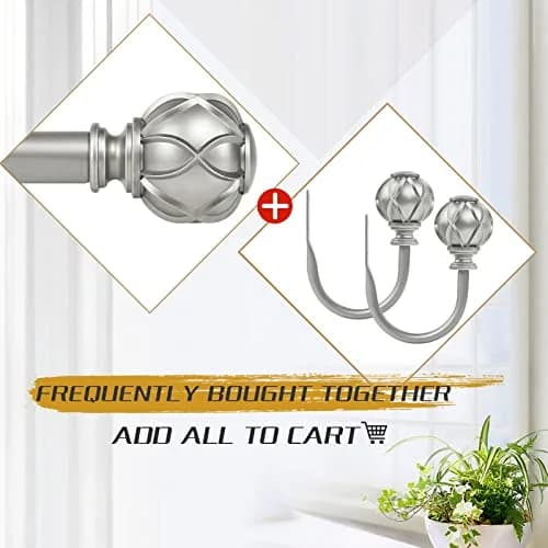 KAMANINA Decorative Curtain Drapery Holdbacks Wall Mounted Antique Silver 2 Pack | Elegant Vintage Design for Home Decor thumbnail 7
