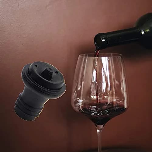 Ergonflow Vacuum Wine Stoppers - Set of 6 Rubber Stoppers for Wine Preservation (1.9cm x 4.3cm x 1.9cm) thumbnail 4