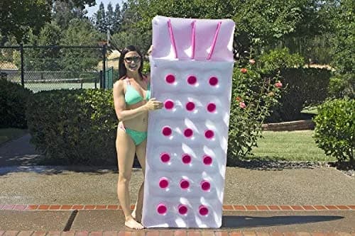 Poolmaster Classic French Pocket Inflatable Swimming Pool Mattress Float 200 lb Capacity | Water-Trapping Pockets for Cooling thumbnail 4
