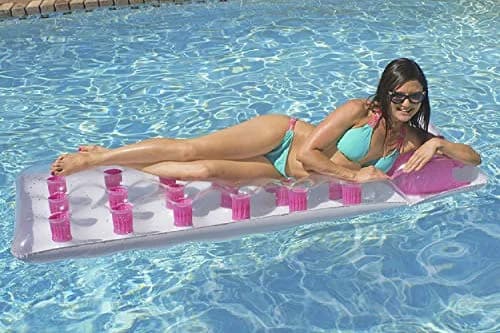 Poolmaster Classic French Pocket Inflatable Swimming Pool Mattress Float 200 lb Capacity | Water-Trapping Pockets for Cooling thumbnail 2
