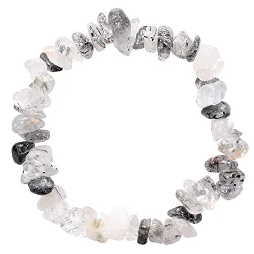 Zenergy Gems CHARGED Premium 7" Black Tourmalinated Rutile Quartz Crystal Bead Bracelet | Handcrafted Spiritual Protection (70-120 chars) thumbnail 1