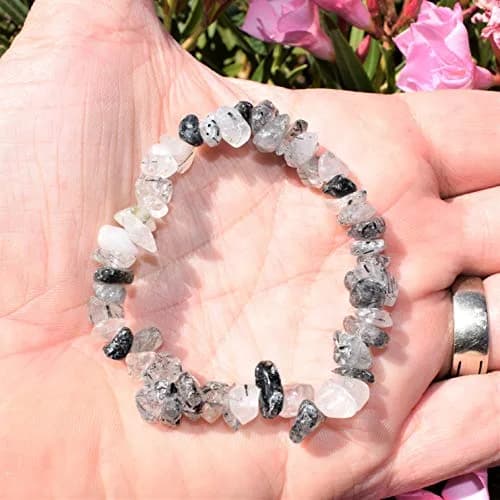 Zenergy Gems CHARGED Premium 7" Black Tourmalinated Rutile Quartz Crystal Bead Bracelet | Handcrafted Spiritual Protection (70-120 chars) thumbnail 5