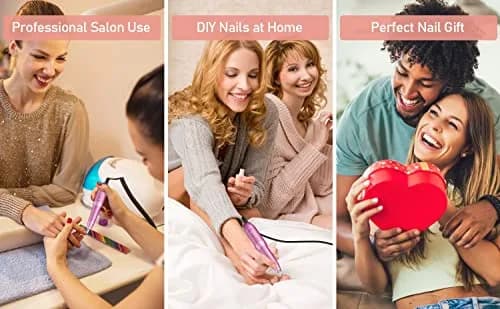 OVX Portable Electric Nail Drill File Machine with Acrylic Nail Kit Set | 116 Piece Pink Nail Care Tool thumbnail 6