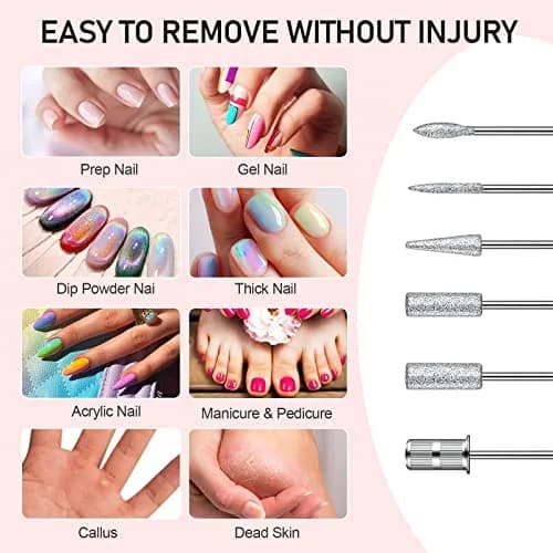 OVX Portable Electric Nail Drill File Machine with Acrylic Nail Kit Set | 116 Piece Pink Nail Care Tool thumbnail 8
