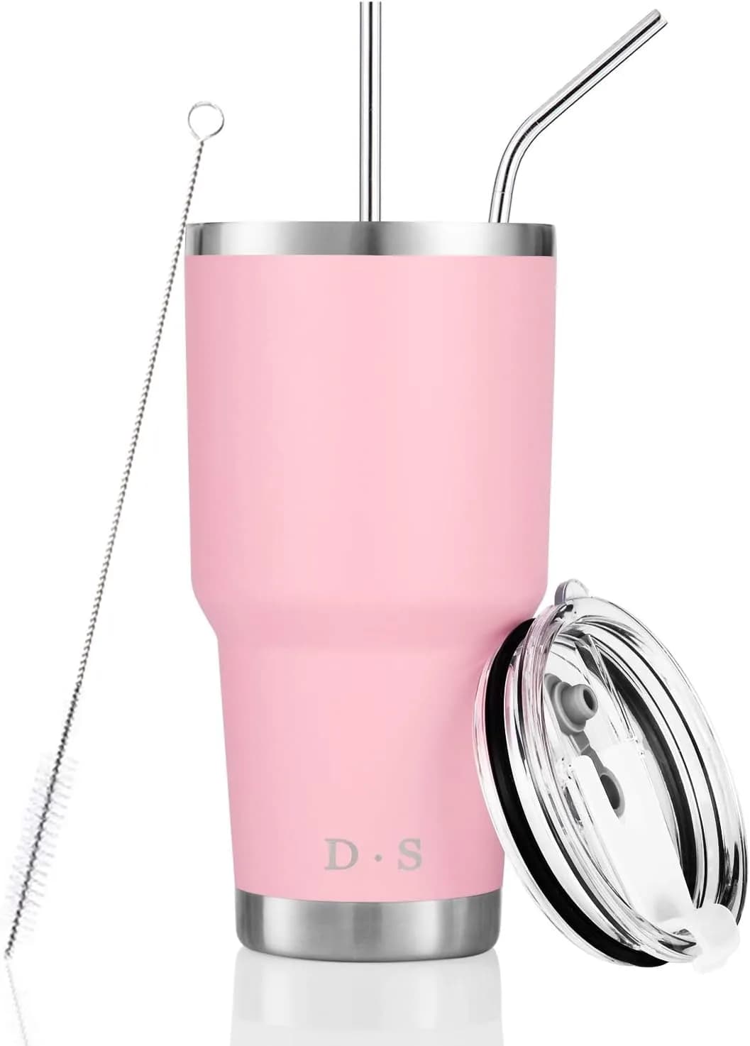D·S Pink 30 oz Tumbler 890ml (30 fl oz) | Double Wall Vacuum Insulated Travel Coffee Mug - main product image