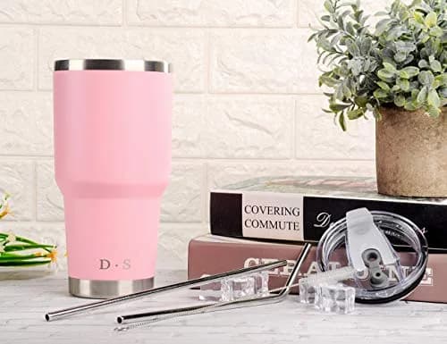 D·S Pink 30 oz Tumbler 890ml (30 fl oz) | Double Wall Vacuum Insulated Travel Coffee Mug thumbnail 4