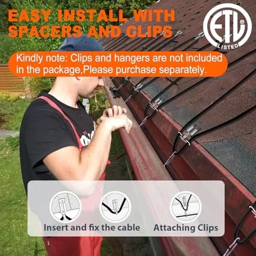 HEATIT JHSF1-CT 12FT Self-Regulating Heating Cable | 120V Pipe & Roof Freeze Protection thumbnail 8
