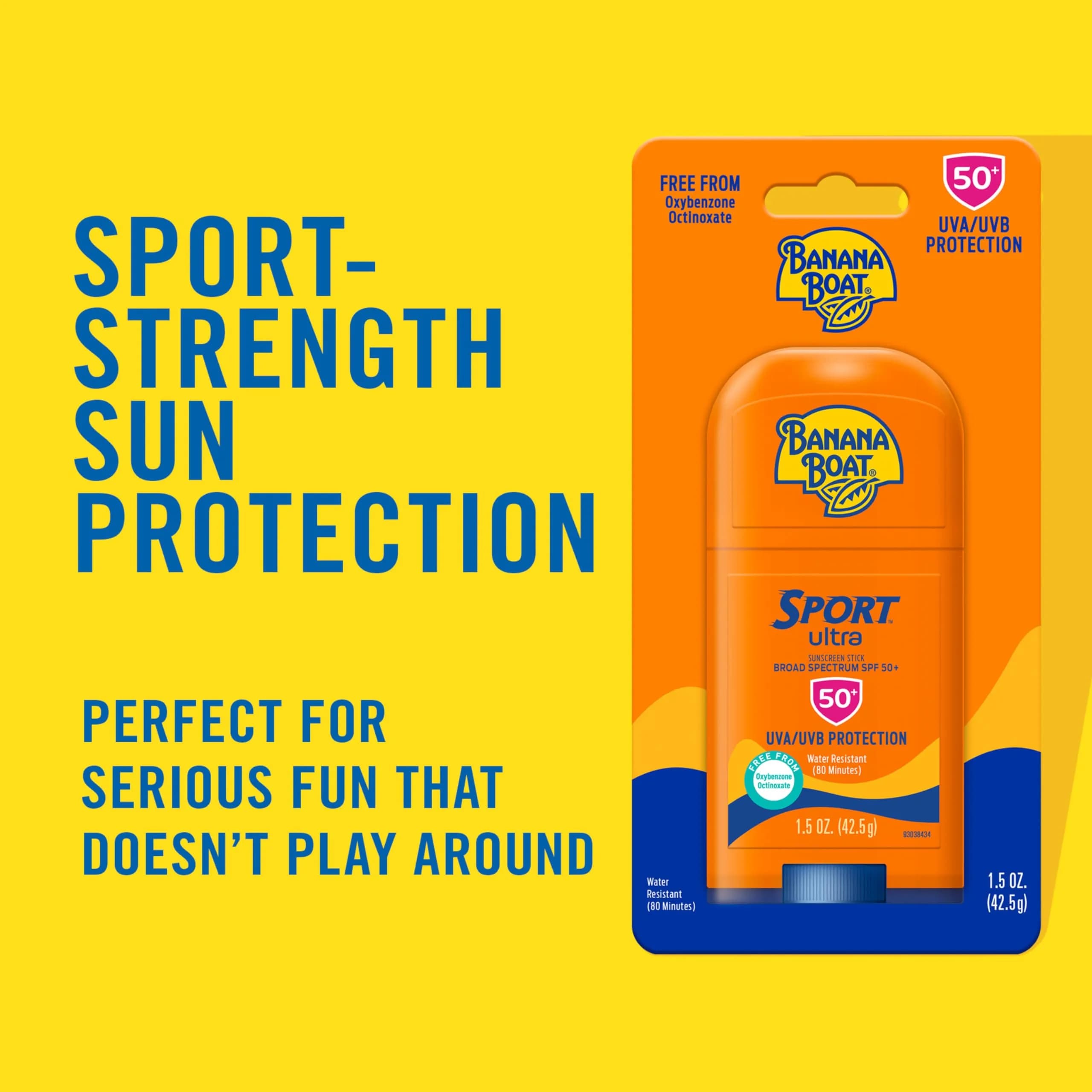 Banana Boat Sport Ultra Sunscreen Stick SPF 50 40g (1.5oz) | Sweat & Water Resistant Protection - view 3