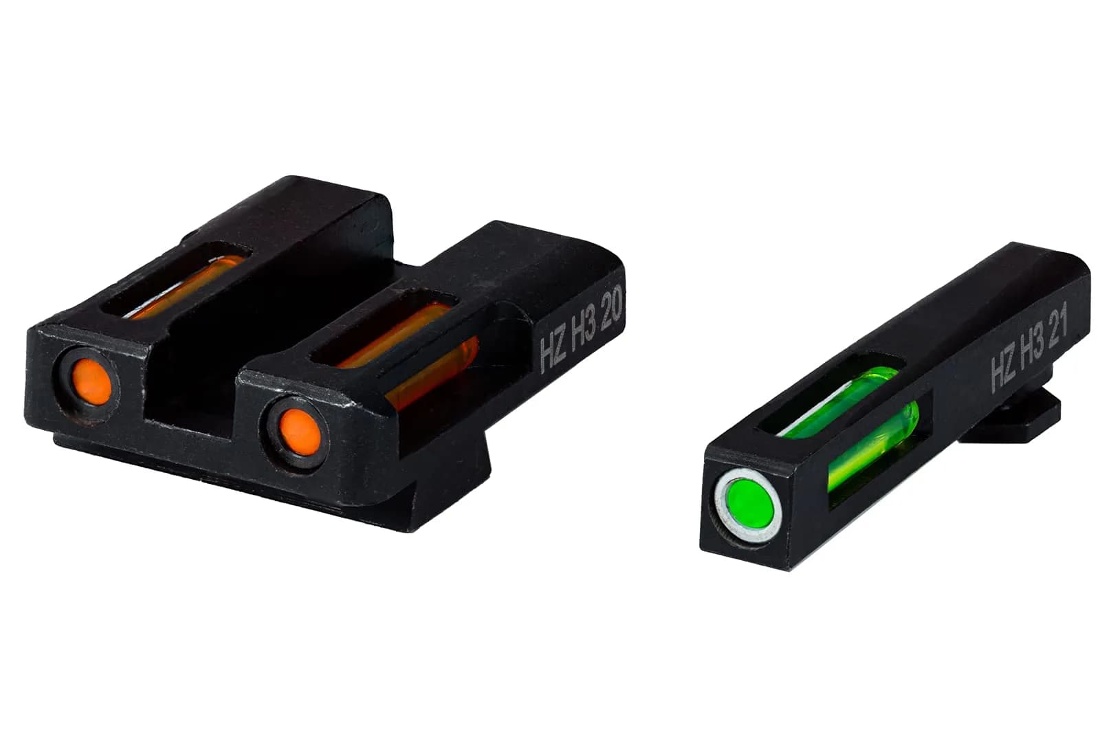 HIVIZ Litewave H3 Sight Tritium LitePipe for Glock 9mm, Green/Orange | Day/Night Illumination
