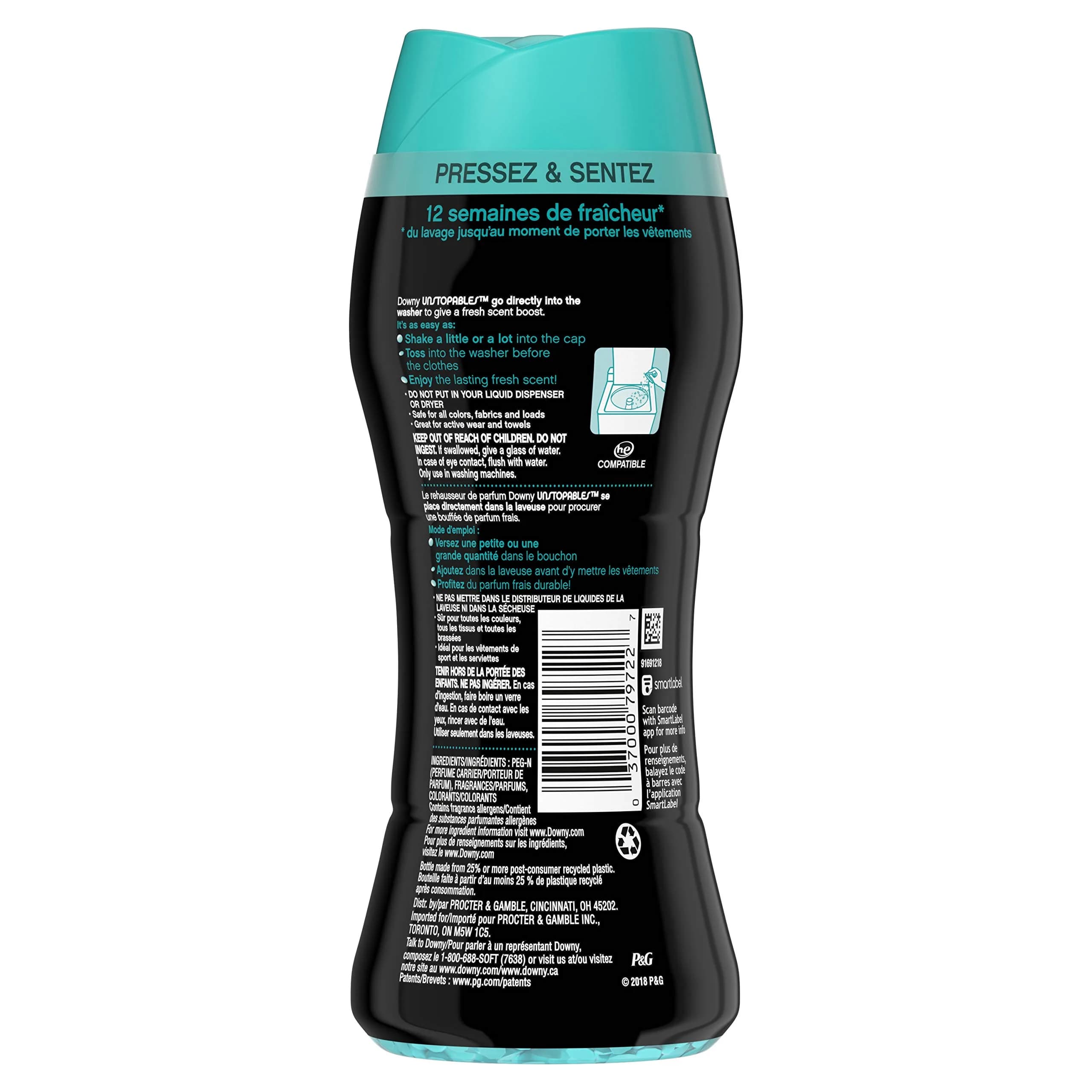 Downy Unstopables Fresh In-Wash Scent Booster Beads, 162g (5.7 oz) | Long-Lasting Fragrance for Indian Homes - view 2