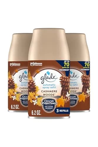 Glade Automatic Spray Refill Cashmere Woods 6.2 Oz (184ml) 3 Count | Timed Fragrance Release thumbnail 1