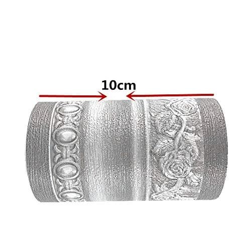 Yija 3D Wood Grain Self Adhesive Waterproof Wall Border 4 Inch | Easy to Apply Home Decor (Gray, 16.5 Ft) thumbnail 4