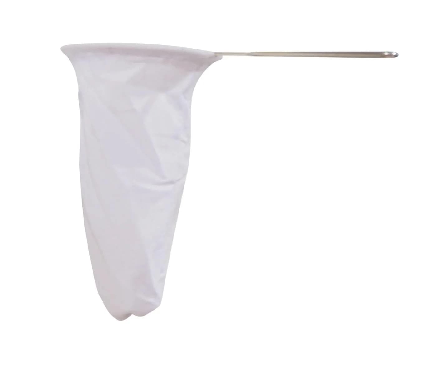 The Thika Large Reusable Thai Tea Filter 26.7 cm (10.5") | Authentic Thai Style Cloth Strainer with Metal Handle — White