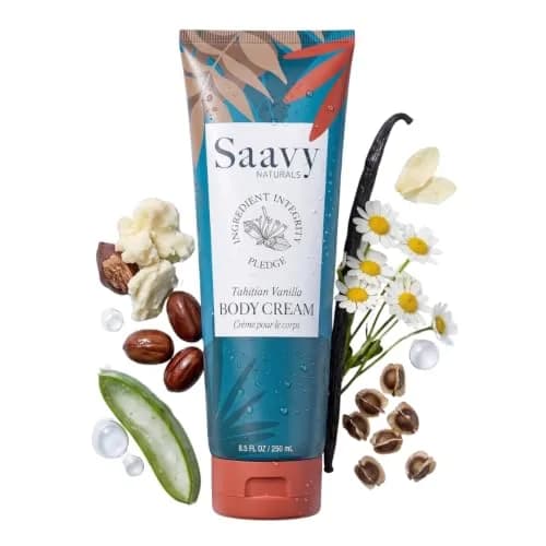 Saavy Naturals Moisturizing Body Wash for Sensitive Skin – Plant-Based & Pure with Coconut Oil, Shea Butter & Aloe Vera – Paraben-Free, Cruelty-Free – Tahitian Vanilla – 8.5 fl oz thumbnail 1