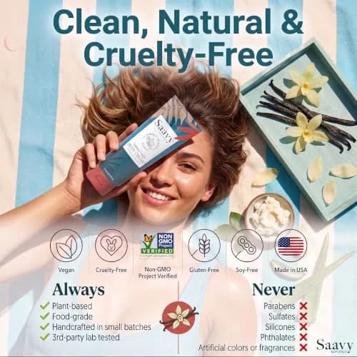 Saavy Naturals Moisturizing Body Wash for Sensitive Skin – Plant-Based & Pure with Coconut Oil, Shea Butter & Aloe Vera – Paraben-Free, Cruelty-Free – Tahitian Vanilla – 8.5 fl oz thumbnail 8