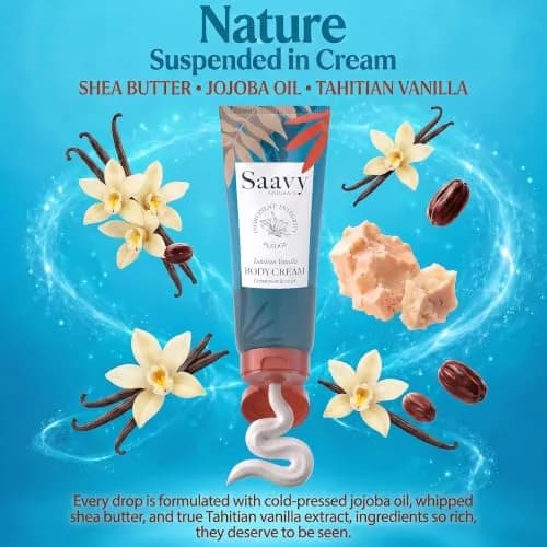 Saavy Naturals Moisturizing Body Wash for Sensitive Skin – Plant-Based & Pure with Coconut Oil, Shea Butter & Aloe Vera – Paraben-Free, Cruelty-Free – Tahitian Vanilla – 8.5 fl oz thumbnail 3
