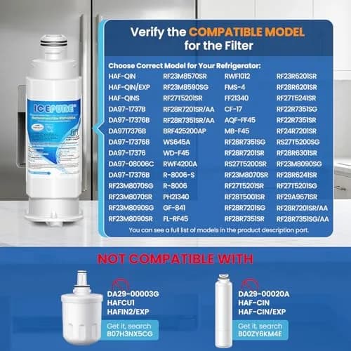 ICEPURE Water Filter Replacement for Samsung DA97-17376B HAF-QIN/EXP 2 Pack | NSF/ANSI Certified for Safe Drinking Water thumbnail 2