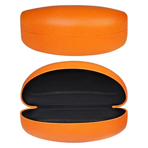molshine Hard Shell Sunglasses Case, Classic Eyeglass Case for Men & Women, Orange | 16.5 cm (6.5") thumbnail 1