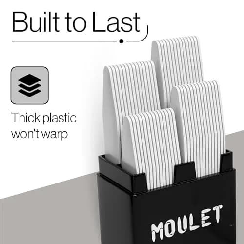 Moulet Plastic Collar Stays for Men's Dress Shirts – 56 Count, 4 Sizes | Keep Collars Sharp All Day thumbnail 5