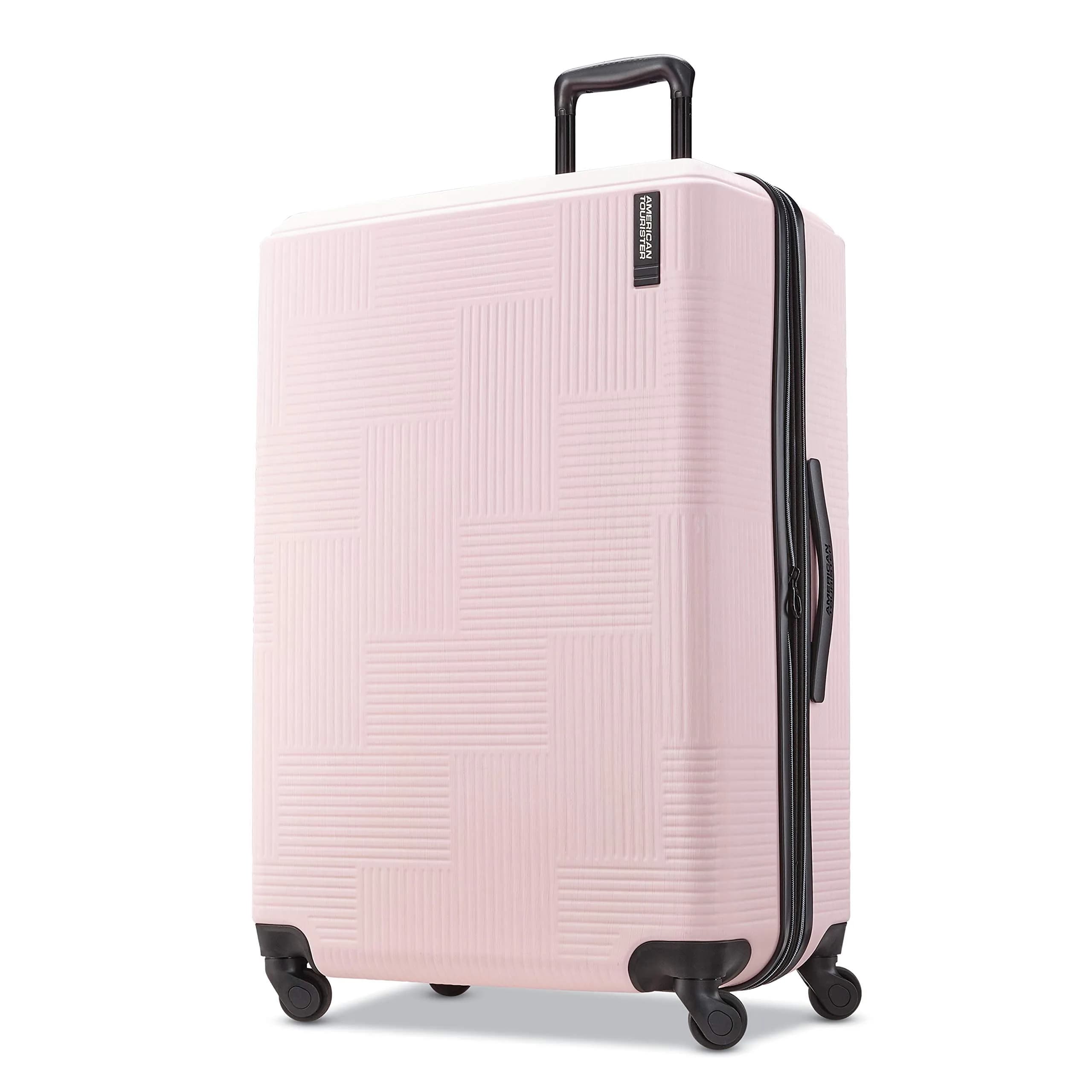 American Tourister Pink Suitcase 28-Inch | Expandable Hardside with Spinner Wheels (70-120 chars)