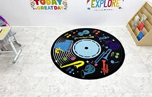 KIDCARPET.COM Musical Instruments Circle Time Rug | Round Classroom Carpet for Preschool Group Activity Reading, 6' (1.83m) Diameter thumbnail 3