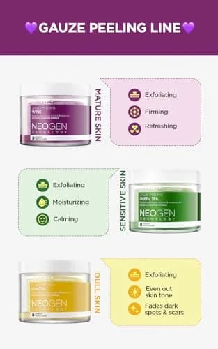DERMALOGY by NEOGENLAB Bio-Peel Gauze Peeling Pads (Wine, 8 pcs) | Gentle exfoliation with antioxidants for healthy skin thumbnail 6