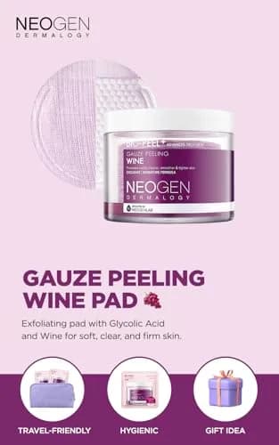 DERMALOGY by NEOGENLAB Bio-Peel Gauze Peeling Pads (Wine, 8 pcs) | Gentle exfoliation with antioxidants for healthy skin thumbnail 2