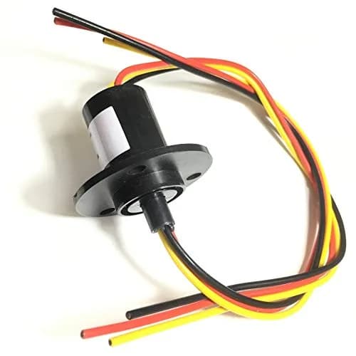 Taidacent Electrical Slip Ring Collector Ring Rotary Electrical Contact Joint 3 Wires 15A Diameter 22mm | Long-lasting gold contact thumbnail 1