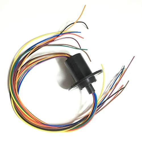 Taidacent Electrical Slip Ring Rotary Collector Ring 8 Wires 5A Diameter 22mm | Gold Contact for Long Life thumbnail 1