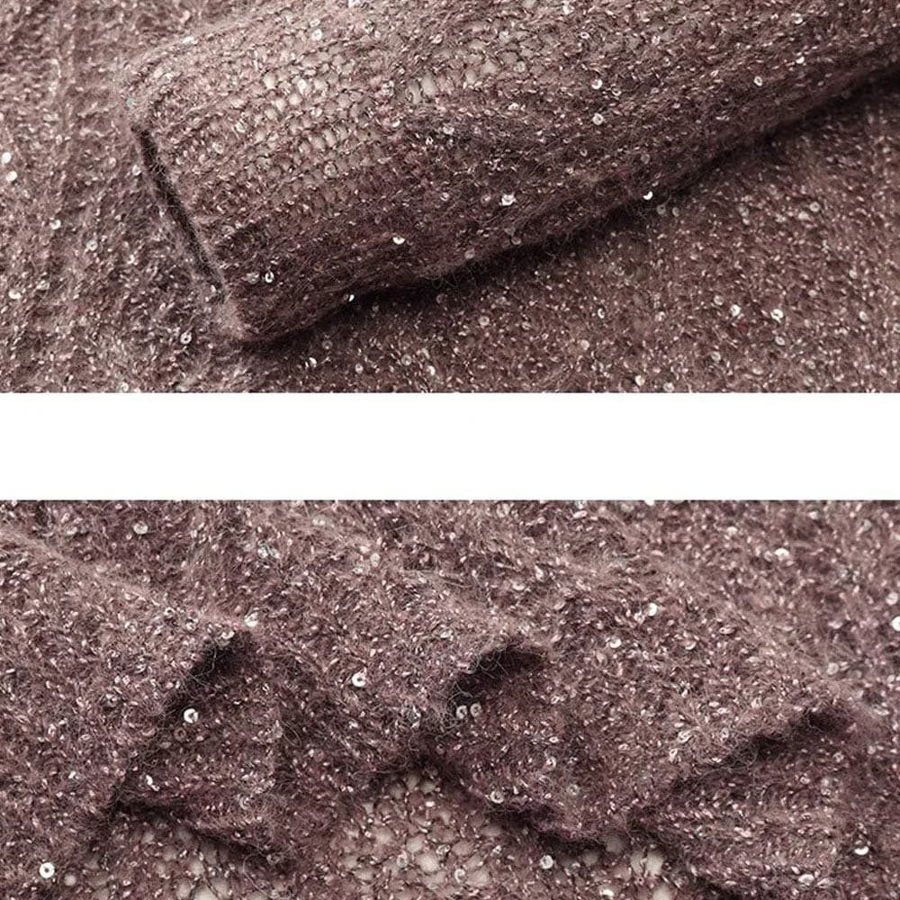 CLISIL Purple Sequin Yarn - Sparkle, Fantasy, Art & Lace Yarn - 100g | Glamorous, Glitter, Suitable for Crochet & Knitting thumbnail 7