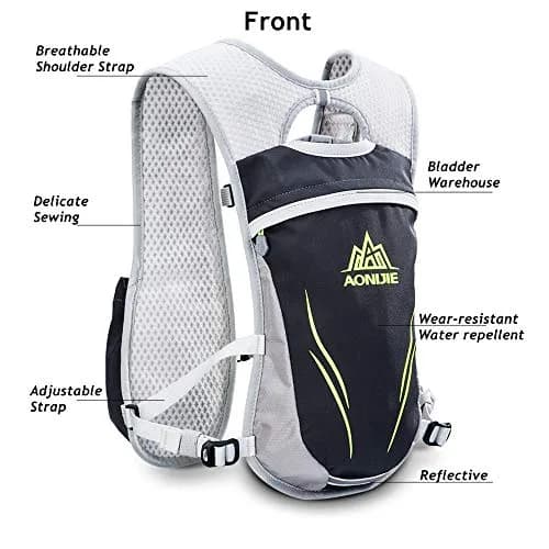 AONIJIE 5.5L Hydration Vest Pack Backpack | Lightweight Running Vest for Men & Women, Rose Red thumbnail 2