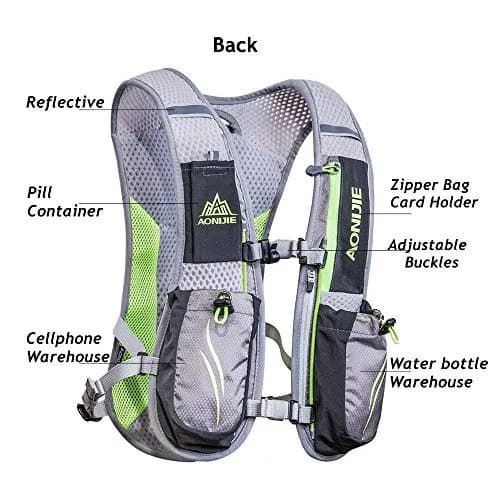 AONIJIE 5.5L Hydration Vest Pack Backpack | Lightweight Running Vest for Men & Women, Rose Red thumbnail 3