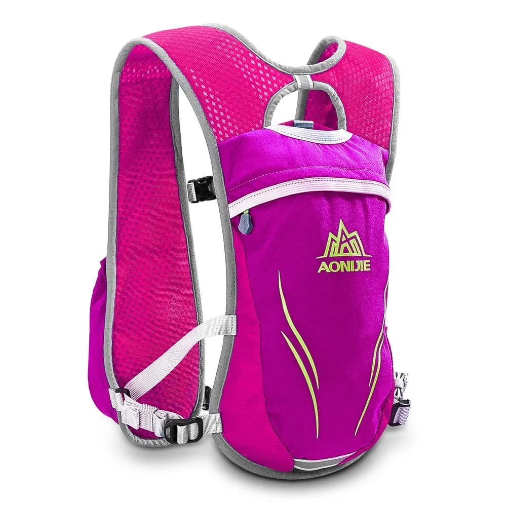 AONIJIE 5.5L Hydration Vest Pack Backpack | Lightweight Running Vest for Men & Women, Rose Red - view 4