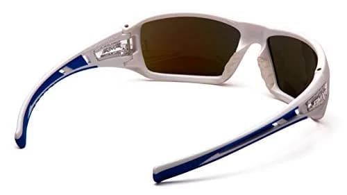 Pyramex Velar Safety Glasses, White-Blue Frame/Ice Blue Mirror Lens Medium | ANSI Z87.1 Certified Impact Resistant Eyewear thumbnail 4