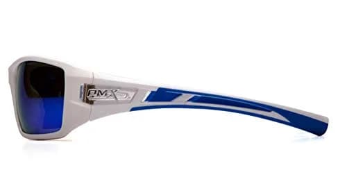 Pyramex Velar Safety Glasses, White-Blue Frame/Ice Blue Mirror Lens Medium | ANSI Z87.1 Certified Impact Resistant Eyewear thumbnail 3