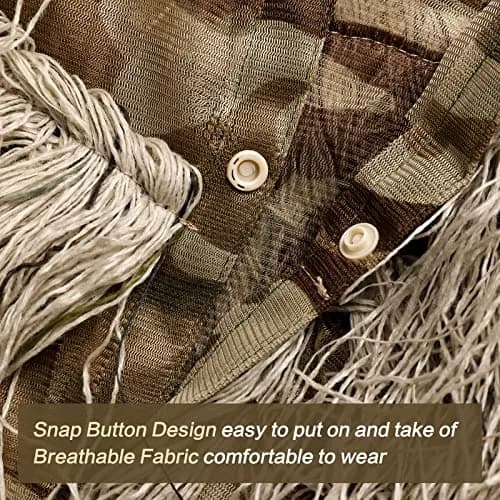 MOPHOTO 5 in 1 Ghillie Suit 3D Camouflage Hunting Suit Adult XL/2XL | Camouflage for Hunting & Wildlife thumbnail 4